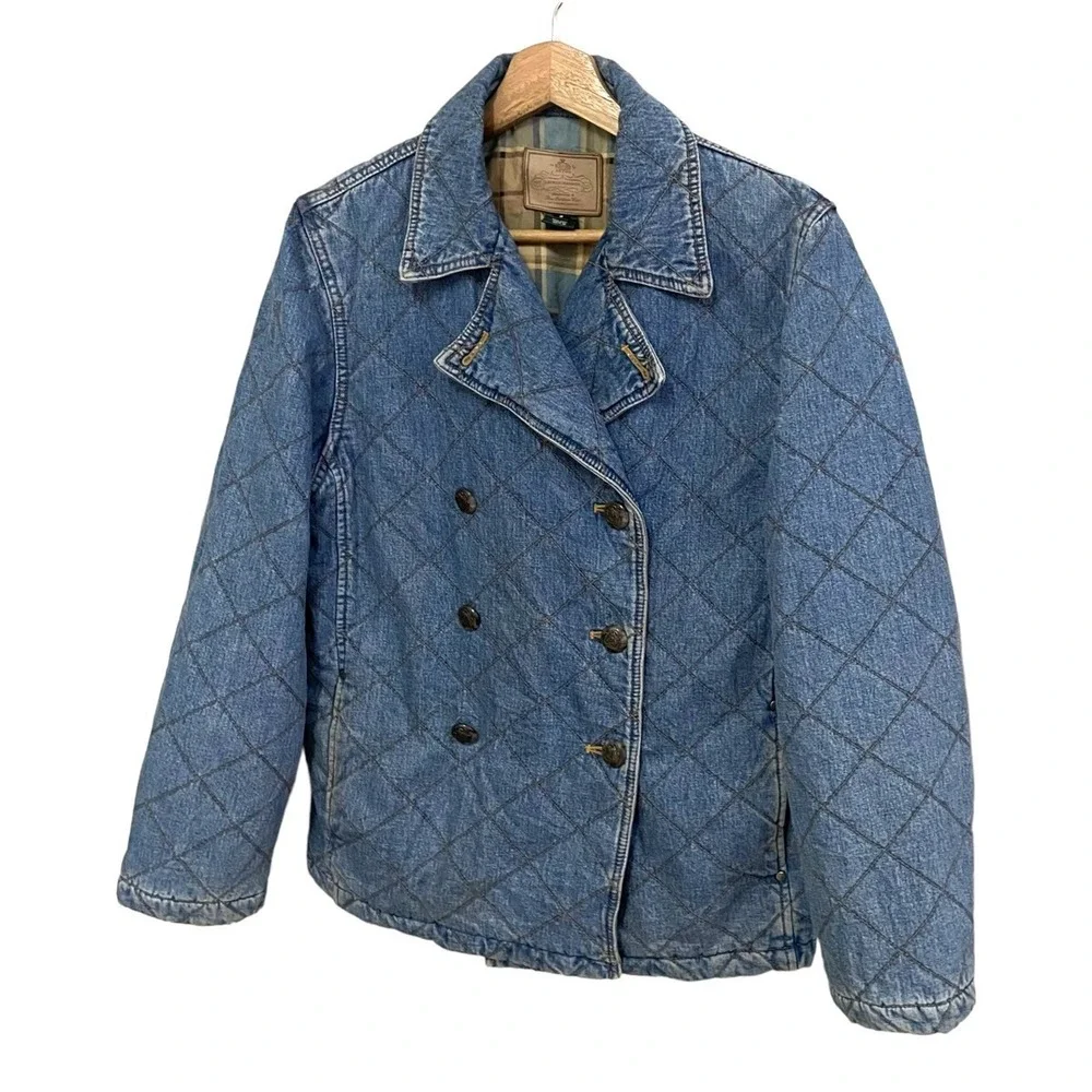 VINTAGE LAUREN BY RALPH LAUREN DENIM BUTTON JACKET | SZ:‎ L | NWOT - Picture 2 of 10